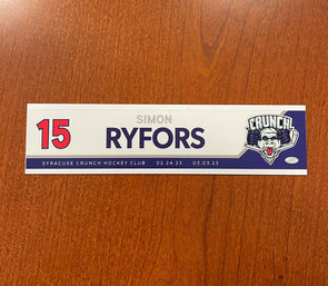 #15 Simon Ryfors Reverse Retro Nameplate - 2022-23 Season