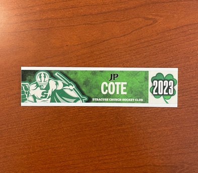 JP Cote St. Patrick's Day Nameplate - March 11, 2023