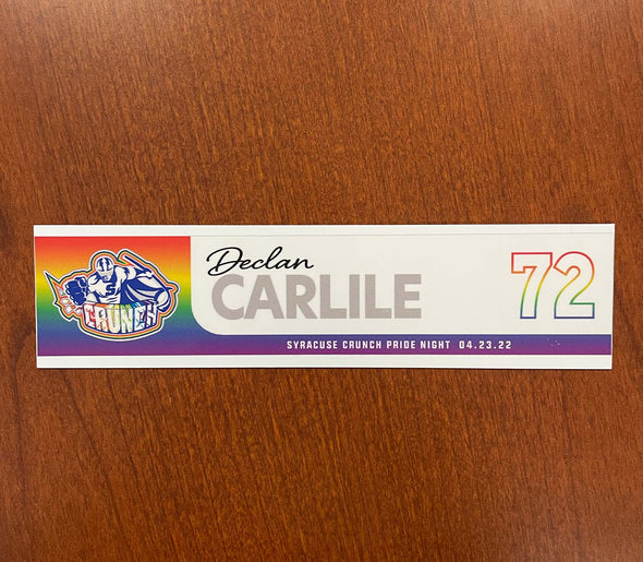 #72 Declan Carlile Pride Nameplate - April 23, 2022