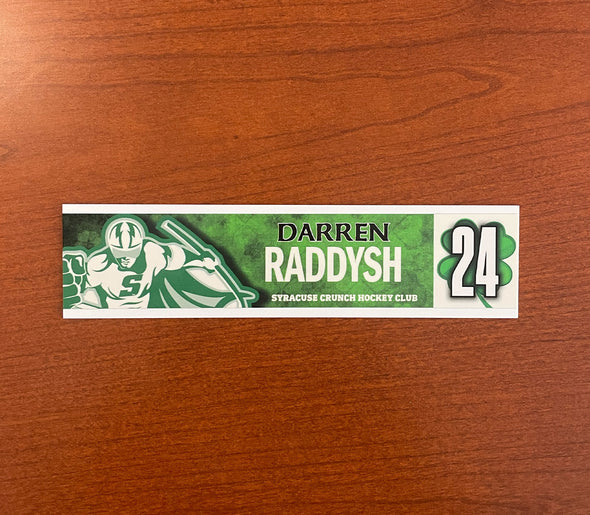 #24 Darren Raddysh St. Patrick's Day Nameplate - March 11, 2023