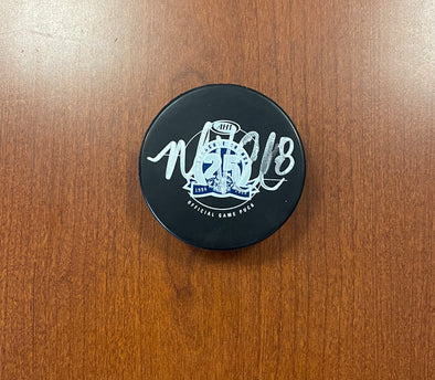 #8 Nolan Valleau Autographed Game Puck - 2018-19