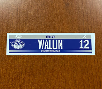 #12 Terrence Wallin Road Nameplate - 2017-18