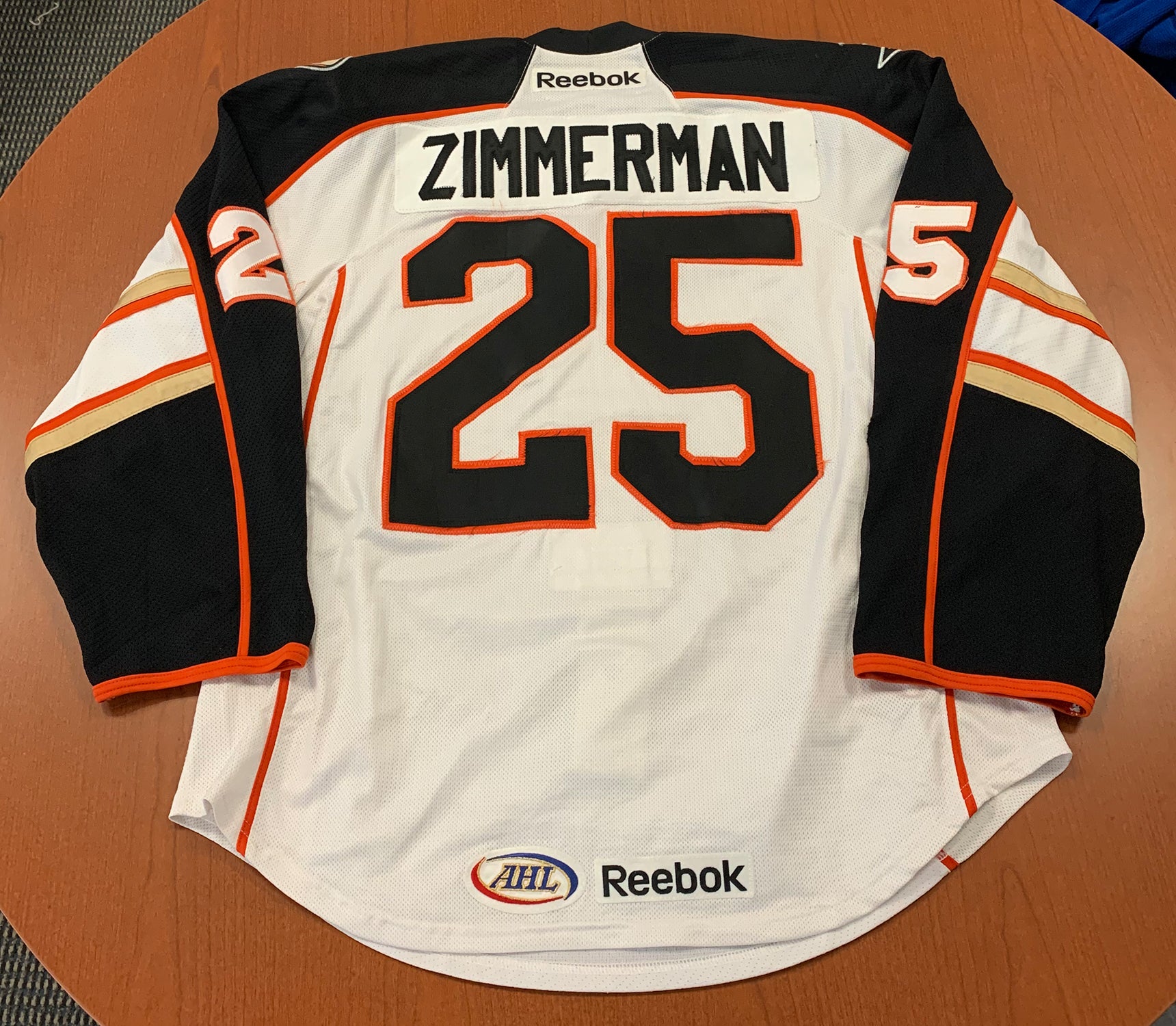 25 Sean Zimmerman White Jersey - 2011-12 – Syracuse Crunch
